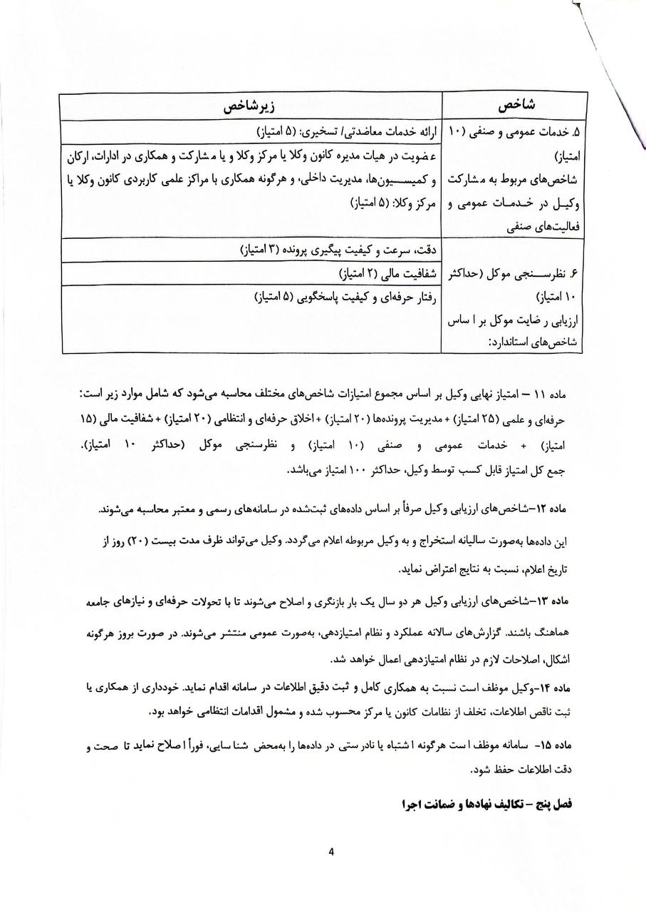 پیش نویس شاخص های شفافیت اطلاعات عملکردی وکلای دادگستری کانون وکلای دادگستری مرکزی