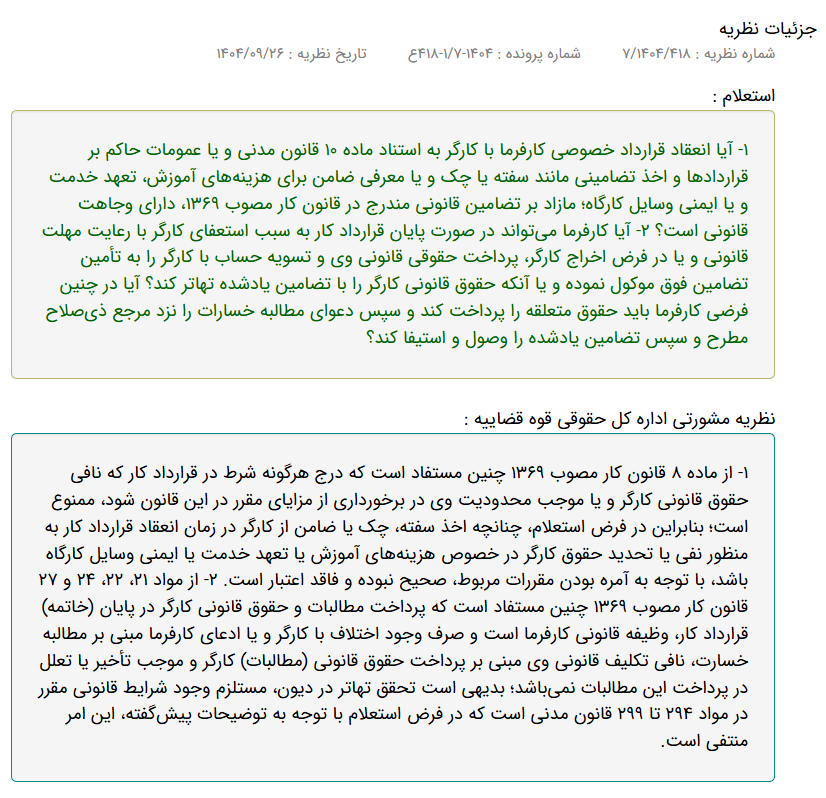 نظریه مشورتی سفته