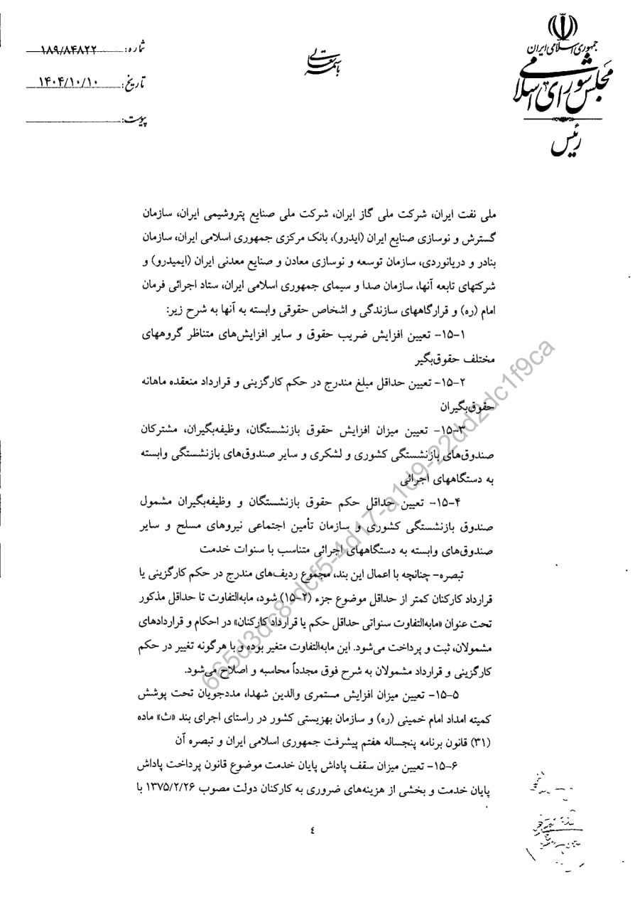 قانون الزامات و احکام مورد نیاز قوانین بودجه های سنواتی